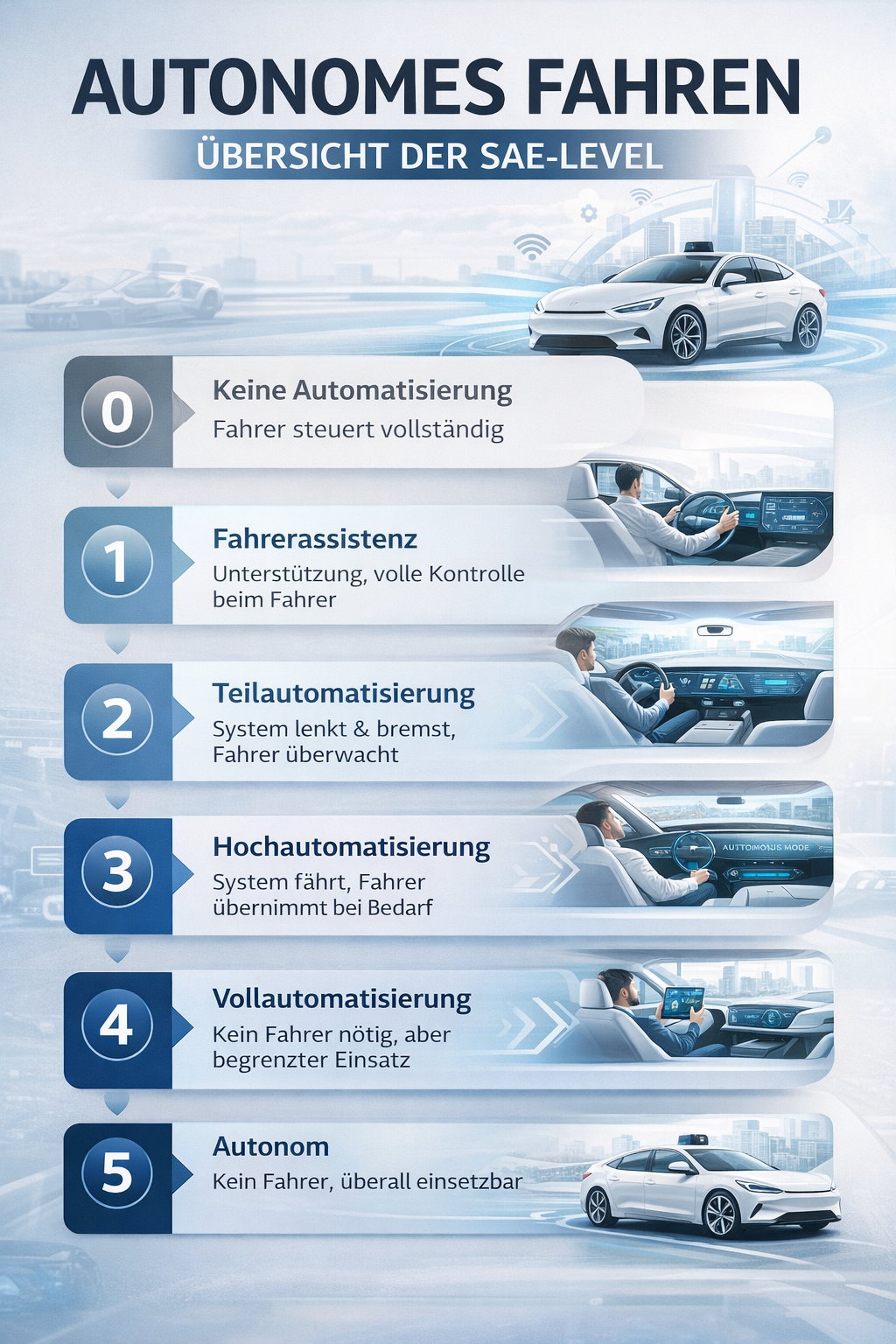 Übersicht der SAE-Level