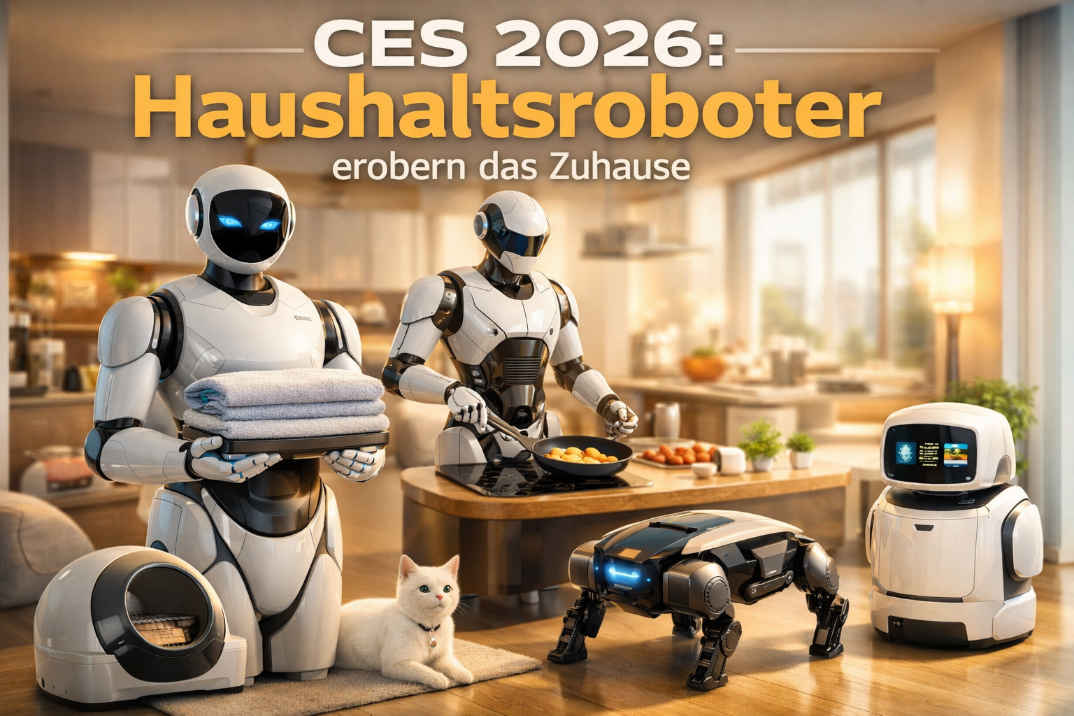 Auf der CES 2026 präsentierten mehrere Unternehmen Haushaltsroboter für den Alltag