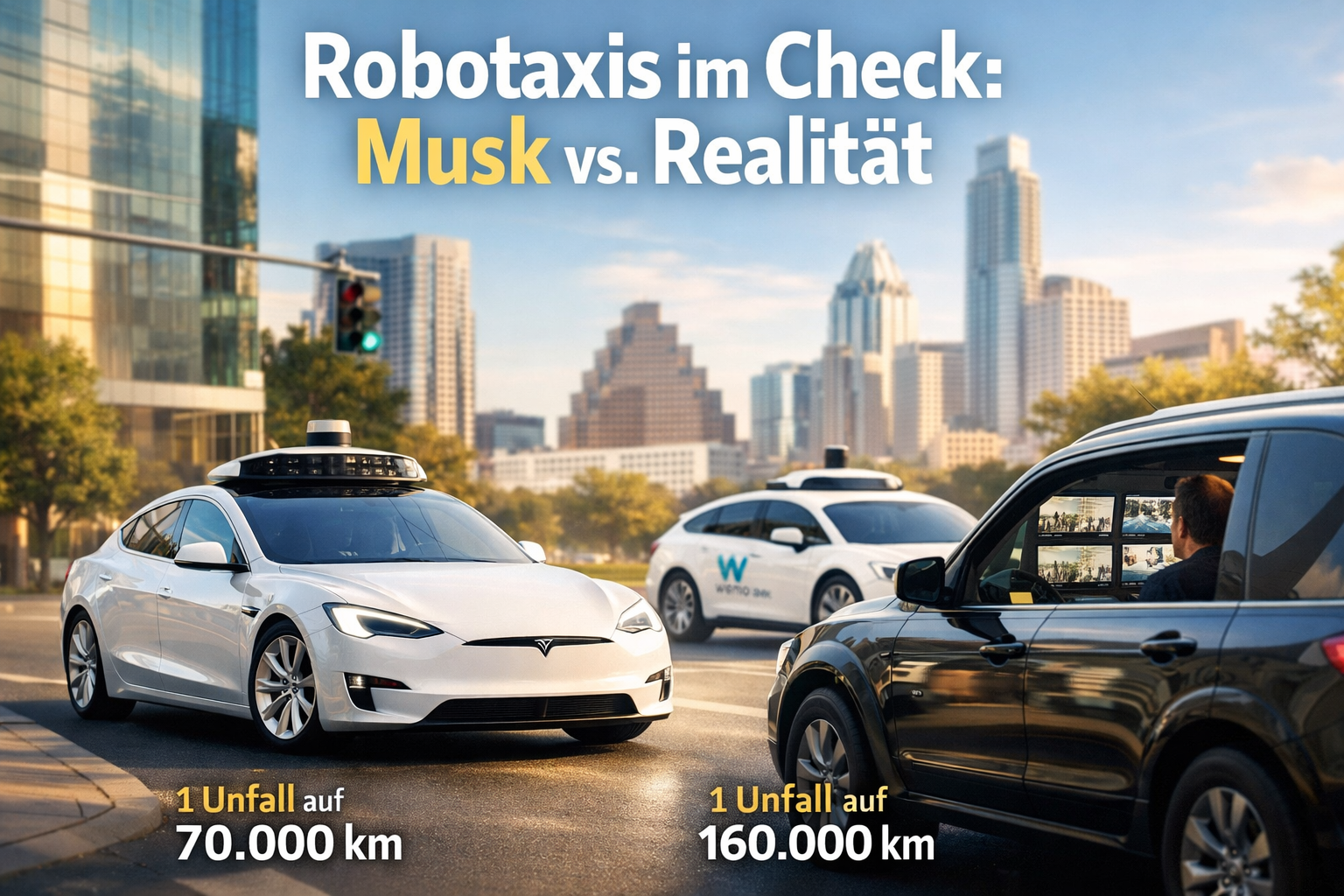 Robotaxis im Check: Musk vs. Realität