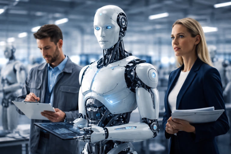 Ethische und rechtliche Regeln für humanoide Roboter [Bildinhalt mit KI erstellt]