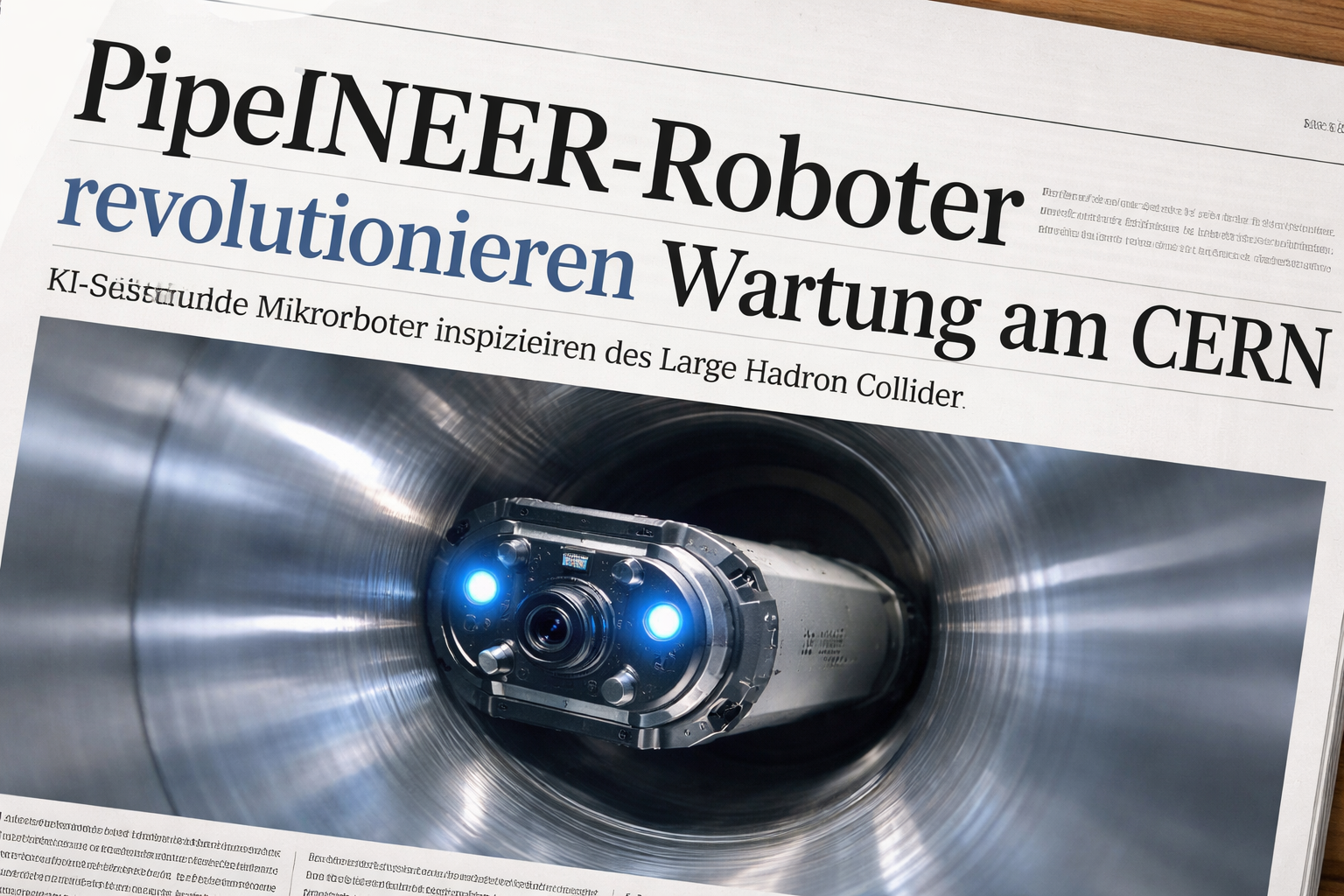 PipeINEER-Roboter revolutionieren die Wartung des Large Hadron Colliders (LHC) am CERN 6 PipeINEER Roboter