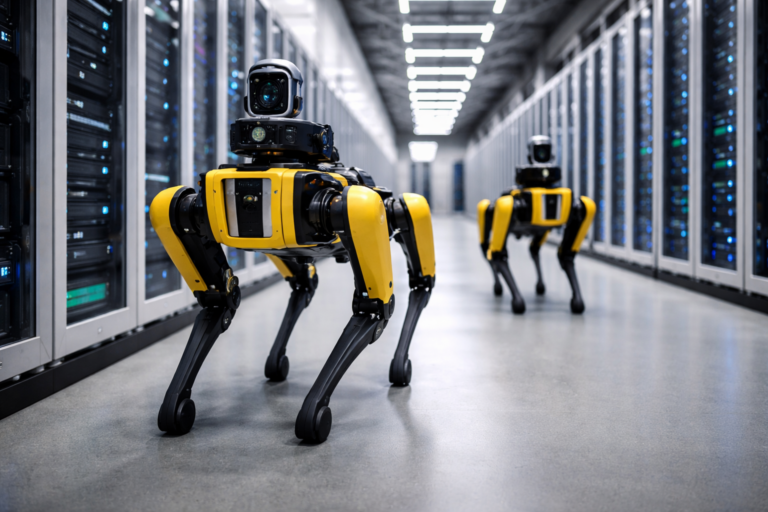 Roboterhunde sichern KI Rechenzentren
