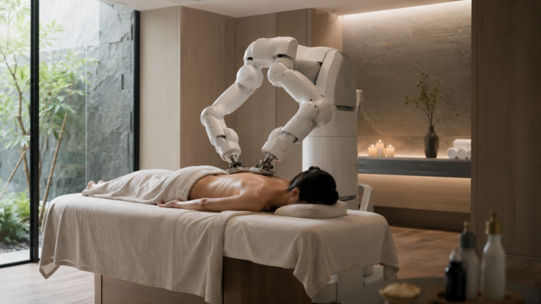 Massage Roboter [Bildinhalt mit KI erstellt]