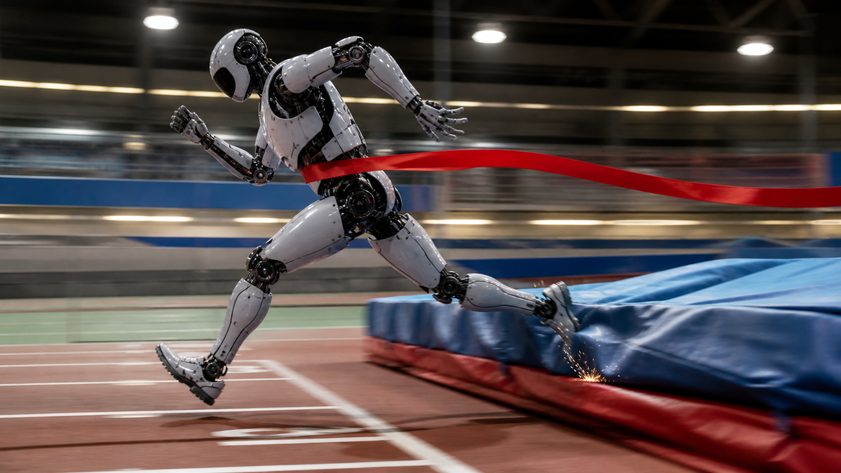 humanoid sprint safety [Bildinhalt mit KI erstellt]