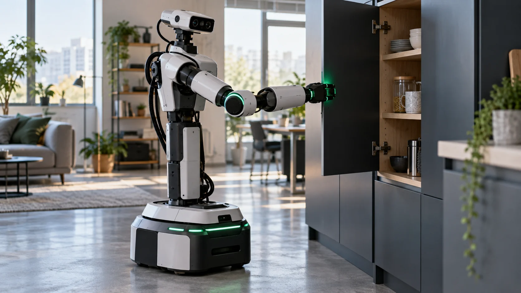 Embodied AI in der Robotik – redaktionelle Symbolaufnahme [Bildinhalt mit KI erstellt]