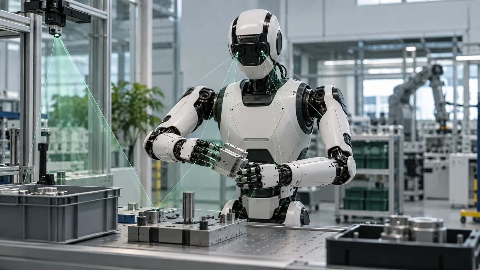 Physical AI in der Robotik – redaktionelle Symbolaufnahme [Bildinhalt mit KI erstellt]