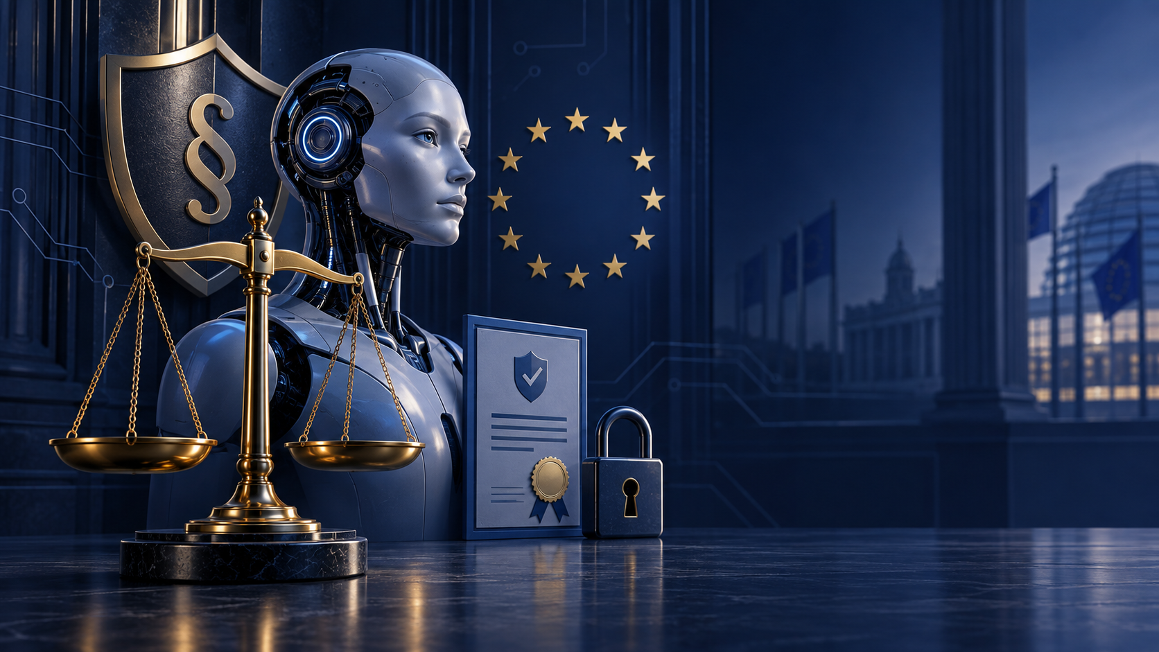 Rechtslage für Sexroboter in Deutschland – Robotik, Justiz und Datenschutz [Image content created with AI]