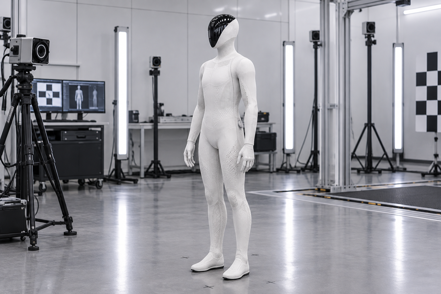 XPENG IRON bei der technischen Vermessung und Kalibrierung [Bildinhalt mit KI erstellt]