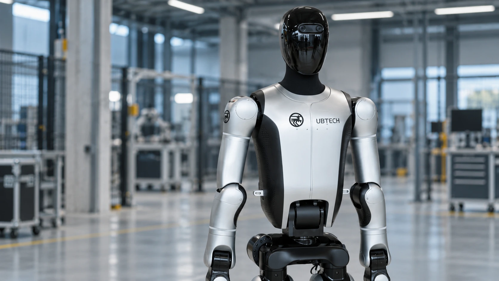 UBTECH Robotics Aktie: fotorealistische KI-Illustration des Walker S2 nach offizieller Produktreferenz [Bildinhalt mit KI erstellt]